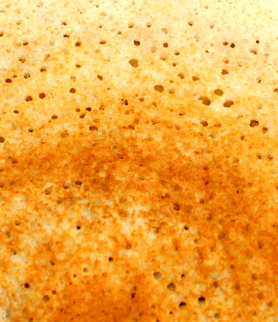 Freshly fried dosa color and texture